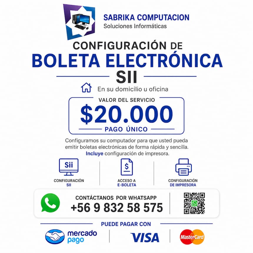 Configuración de Boleta Electrónica SII en Punta Arenas - Sabrika Computación